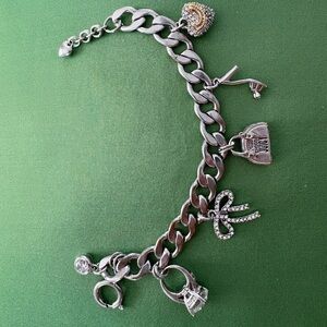 Juicy Couture Elegant Silver Charm Bracelet